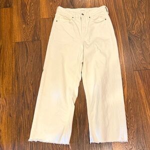 OLD NAVY HIGH RISE WIDE LEG CROP JEANS
